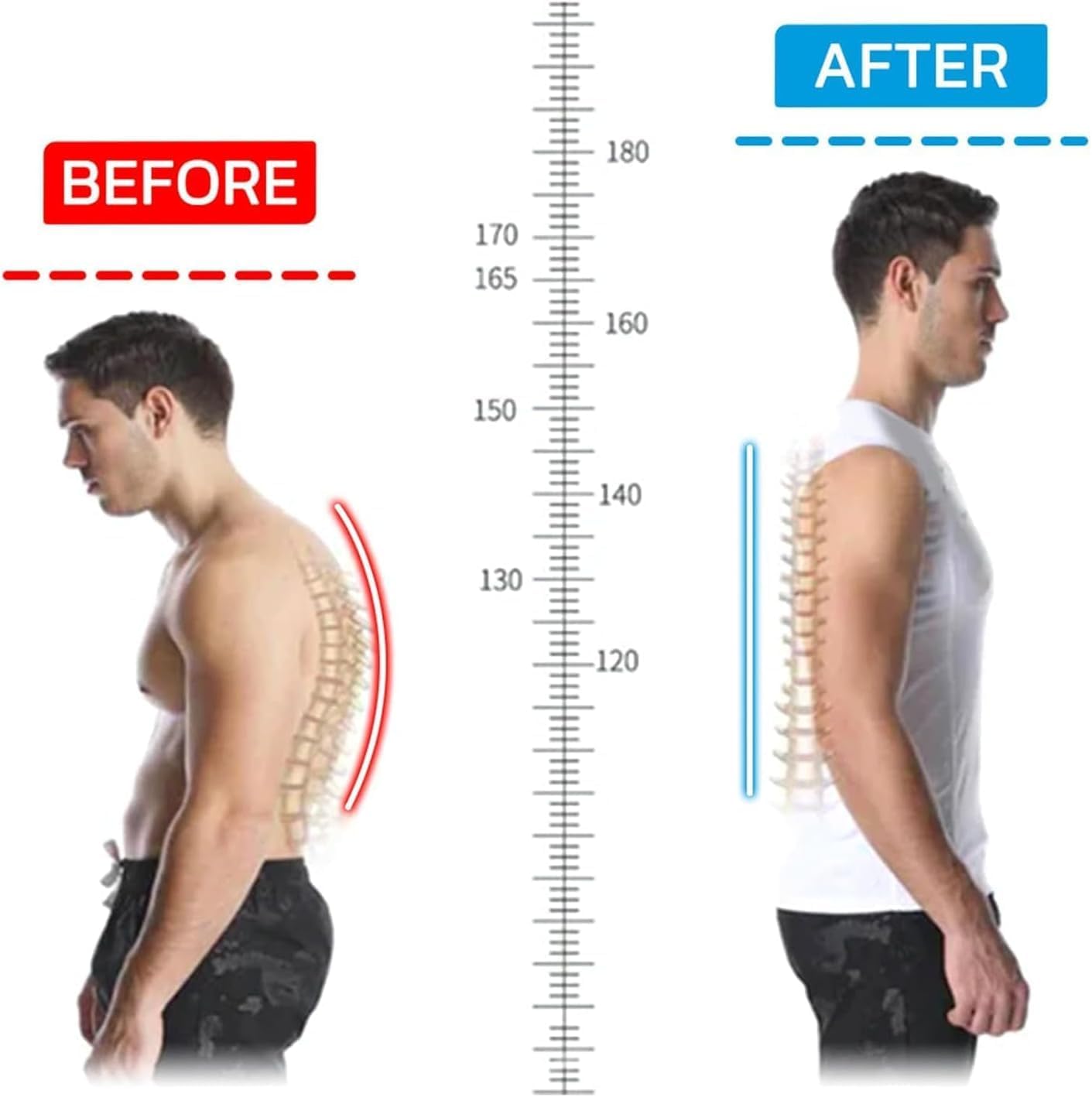 Pukmqu Gfouk Menionic Tourmaline Posture Correction Vest, Version Ionic Shaping Sleeveless Shirt, Posture Correction for Men, Back Support Vest