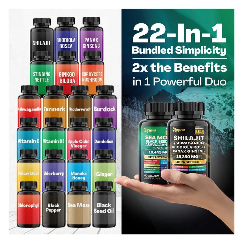 Dynamic Vitality Bundle - Zoyava Sea Moss Multivitamin & Power Combo