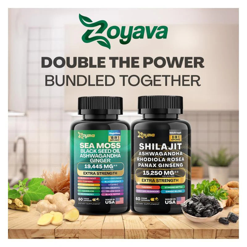 Dynamic Vitality Bundle - Zoyava Sea Moss Multivitamin & Power Combo