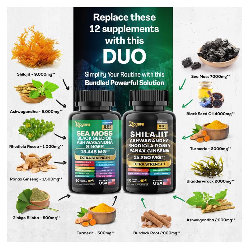 Dynamic Vitality Bundle - Zoyava Sea Moss Multivitamin & Power Combo