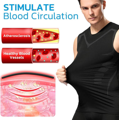 Pukmqu Gfouk Menionic Tourmaline Posture Correction Vest, Version Ionic Shaping Sleeveless Shirt, Posture Correction for Men, Back Support Vest